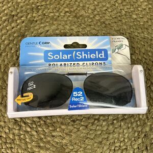 Gentle Grip Solar Shield Polarized Clipons 52 Rec 2 Stretch Fit